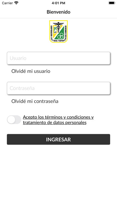 Emulate iPhone app Club Comercio Pereira using MyAndroid