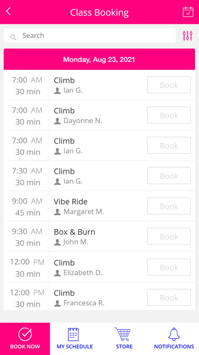 Emulate iPhone app Club Elevate Fitness using MyAndroid