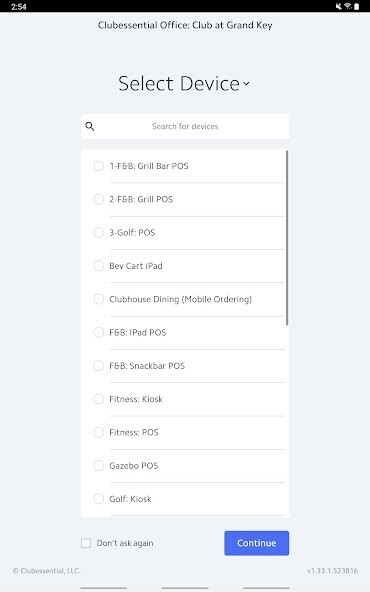 Run android online APK Clubessential POS from MyAndroid or emulate Clubessential POS using MyAndroid