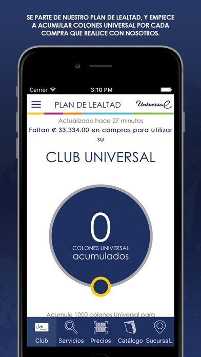 Emulate iPhone app Club Universal using MyAndroid