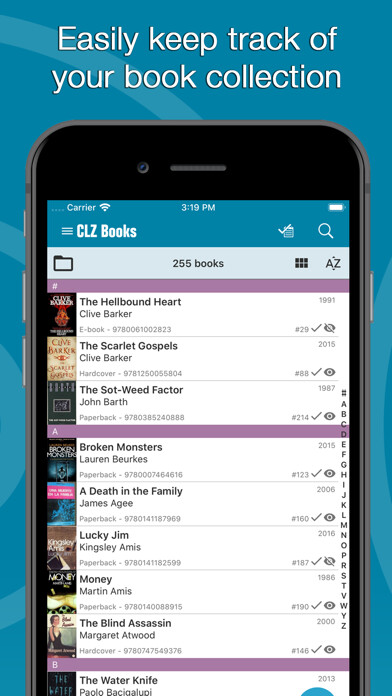 Emulate iPhone app CLZ Books - Book Database using MyAndroid