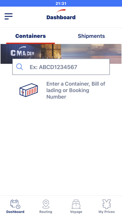Emulate iPhone app CMA CGM using MyAndroid