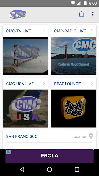 Emulate iPhone app CMC California Music Channel using MyAndroid Emulate iPhone app CMC California Music Channel using MyAndroid