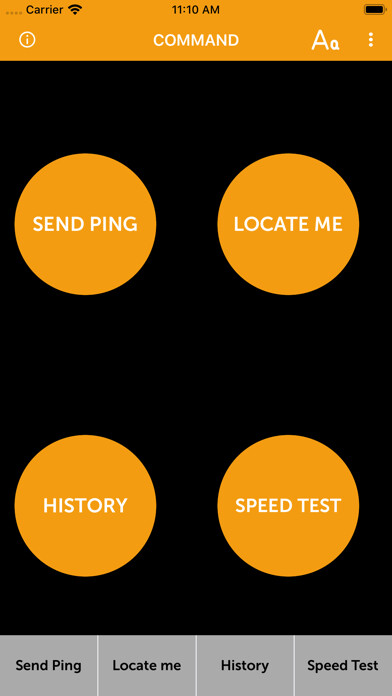 Emulate iPhone app Cmd for iPhone - Ping & Speed using MyAndroid