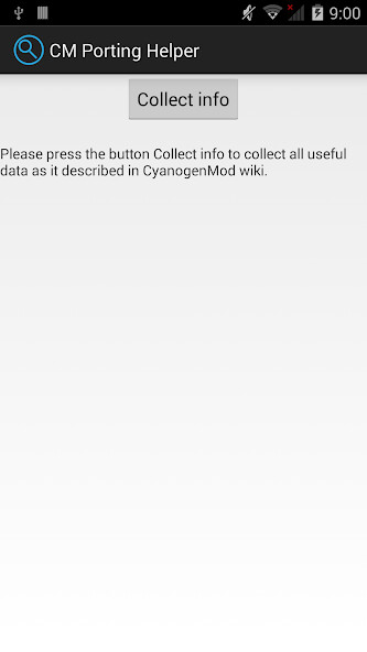 Run android online APK CM Porting Helper from MyAndroid or emulate CM Porting Helper using MyAndroid