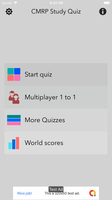 Emulate iPhone app CMRP Study Quiz using MyAndroid Emulate iPhone app CMRP Study Quiz using MyAndroid
