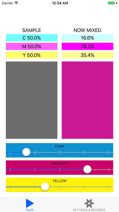 Emulate iPhone app CMY-Color-Mix Training using MyAndroid Emulate iPhone app CMY-Color-Mix Training using MyAndroid