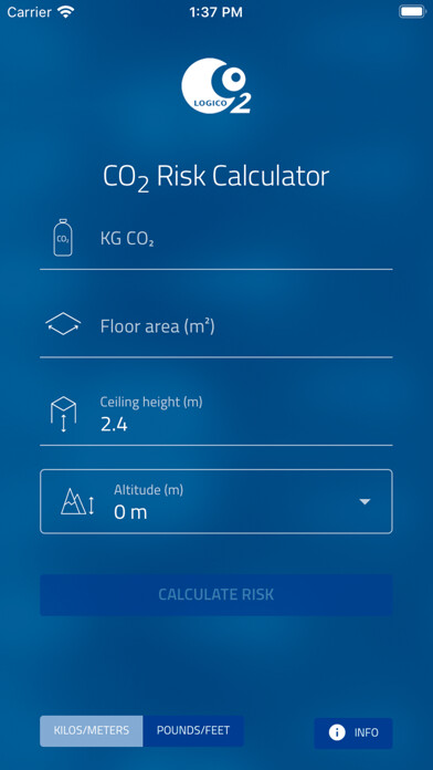 Emulate iPhone app CO2 Risk Calculator using MyAndroid