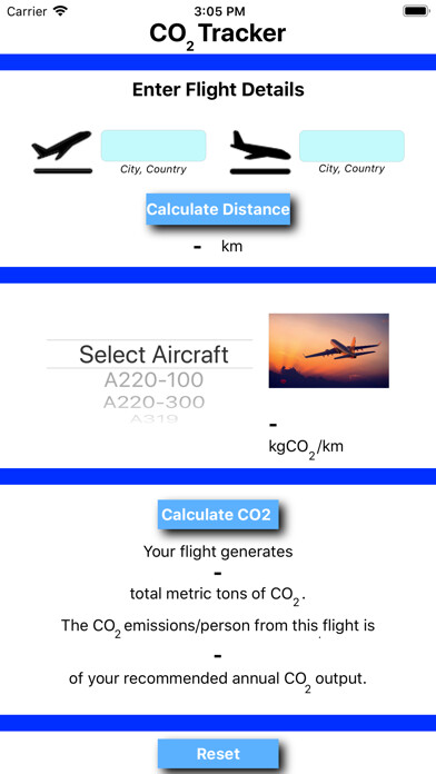 Emulate iPhone app CO2 Tracker using MyAndroid