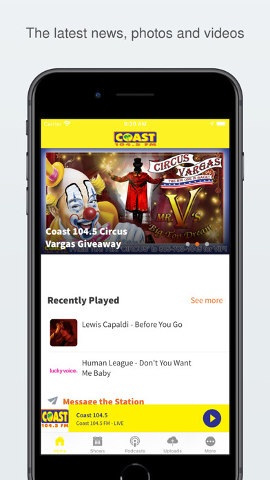 Emulate iPhone app Coast 104.5 using MyAndroid Emulate iPhone app Coast 104.5 using MyAndroid