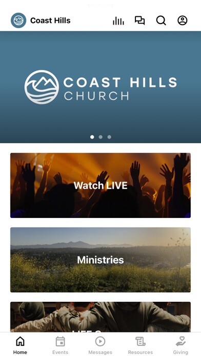 Emulate iPhone app Coast Hills Church using MyAndroid Emulate iPhone app Coast Hills Church using MyAndroid