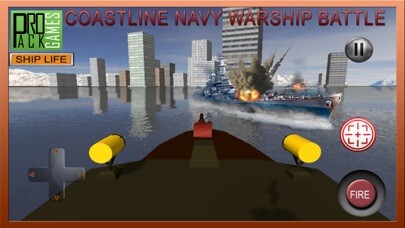 Emulate iPhone app Coastline Navy Warship Fleet - Battle Simulator 3D using MyAndroid