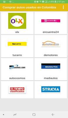 Emulate Android APK Coches Usados en Colombia