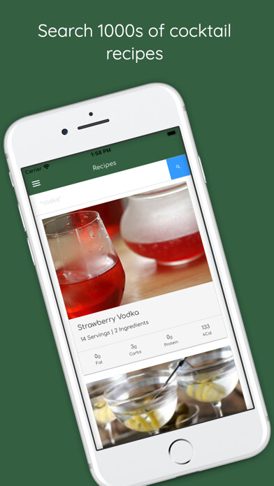 Emulate iPhone app Cocktail Recipes - Drink mixs using MyAndroid Emulate iPhone app Cocktail Recipes - Drink mixs using MyAndroid