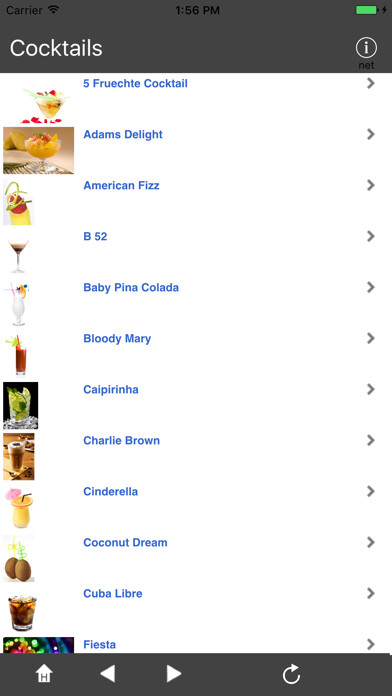 Emulate iPhone app Cocktail Rezepte using MyAndroid Emulate iPhone app Cocktail Rezepte using MyAndroid