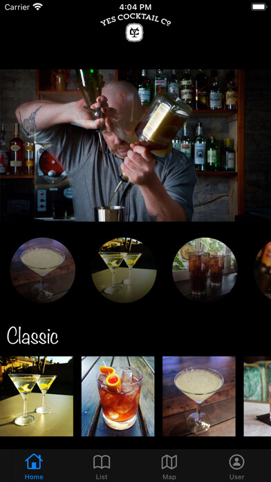 Emulate iPhone app Cocktails Bar using MyAndroid