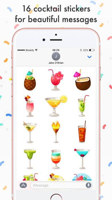 Emulate iPhone app Cocktails Party - Stickify® using MyAndroid Emulate iPhone app Cocktails Party - Stickify® using MyAndroid