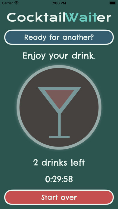 Emulate iPhone app Cocktail Waiter using MyAndroid