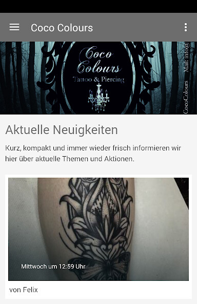 Run android online APK Coco Colours Tattoo Piercing from MyAndroid or emulate Coco Colours Tattoo Piercing using MyAndroid Run android online APK Coco Colours Tattoo Piercing from MyAndroid or emulate Coco Colours Tattoo Piercing using MyAndroid