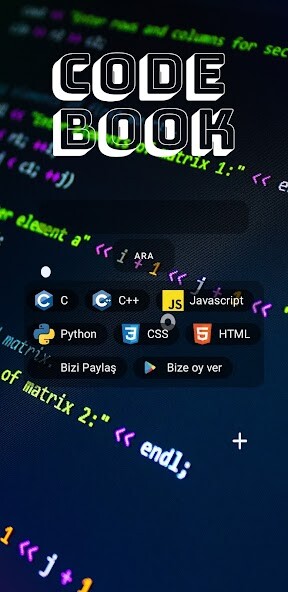 Run android online APK CodeBook - Kodlama Öğren from MyAndroid or emulate CodeBook - Kodlama Öğren using MyAndroid