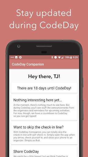 Run android online APK CodeDay Companion from MyAndroid or emulate CodeDay Companion using MyAndroid