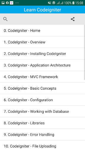Run android online APK CodeIgniter Tutorial from MyAndroid or emulate CodeIgniter Tutorial using MyAndroid