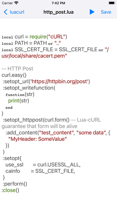 Emulate iPhone app Code - Lua Script Editor using MyAndroid Emulate iPhone app Code - Lua Script Editor using MyAndroid