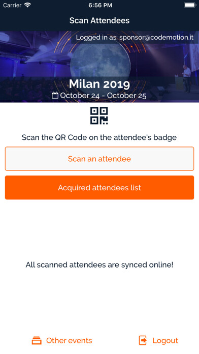 Emulate iPhone app Codemotion Sponsor using MyAndroid