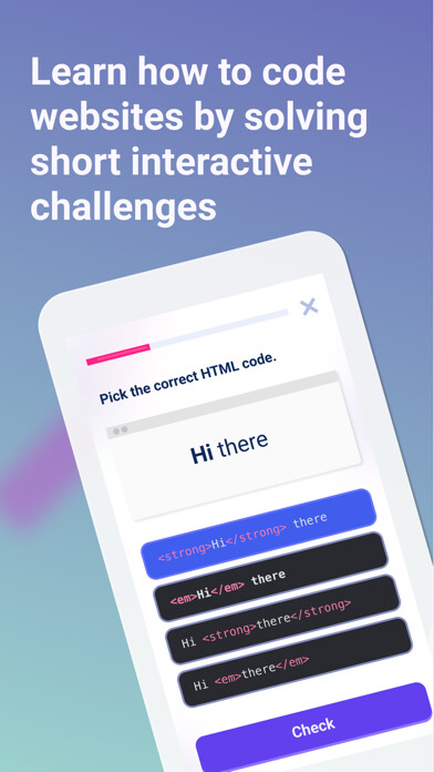 Emulate iPhone app CodeRamp – Learn to Code using MyAndroid
