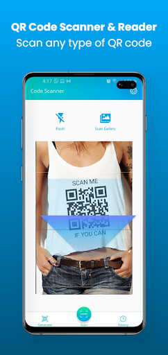 Run android online APK CodeScan FREE QR Barcode Scanner QR Code Generator from MyAndroid or emulate CodeScan FREE QR Barcode Scanner QR Code Generator using MyAndroid