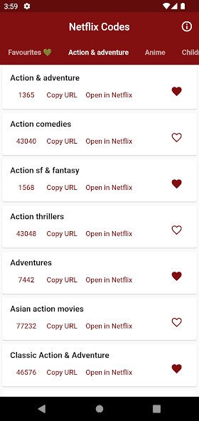 Run android online APK Codes for Netflix Categories from MyAndroid or emulate Codes for Netflix Categories using MyAndroid Run android online APK Codes for Netflix Categories from MyAndroid or emulate Codes for Netflix Categories using MyAndroid