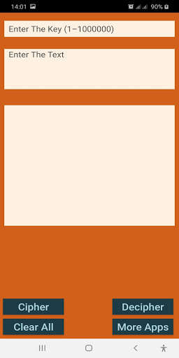 Run android online APK Code: Text cryptography and ciphering App. from MyAndroid or emulate Code: Text cryptography and ciphering App. using MyAndroid