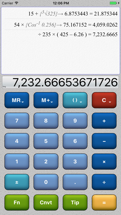 Emulate iPhone app Codex Calc using MyAndroid