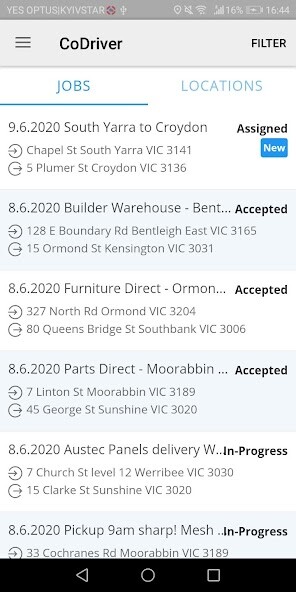 Emulate iPhone app CoDriver - Courier Management using MyAndroid
