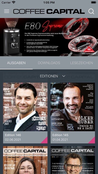 Emulate iPhone app coffee capital using MyAndroid