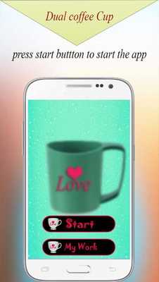 Emulate Android APK Coffee Cup Dual Photo Frame : Coffee Selfie Editor