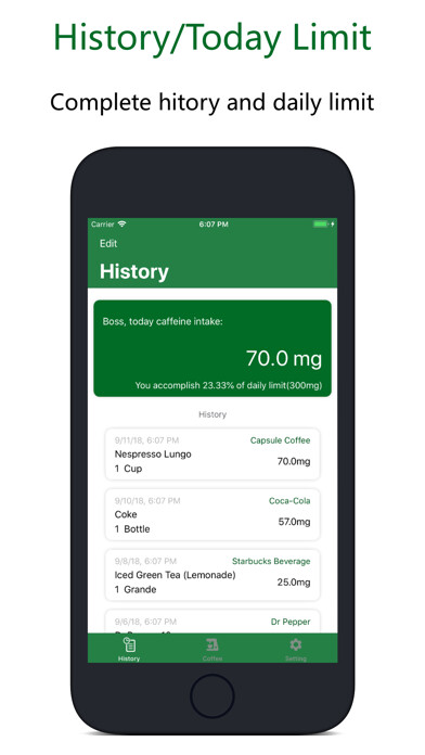 Emulate iPhone app Coffee It - Record Caffeine using MyAndroid Emulate iPhone app Coffee It - Record Caffeine using MyAndroid