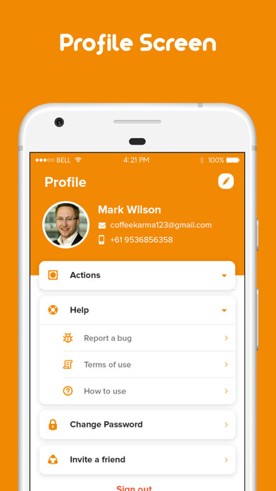 Emulate iPhone app Coffee Karma: Share Coffee using MyAndroid Emulate iPhone app Coffee Karma: Share Coffee using MyAndroid