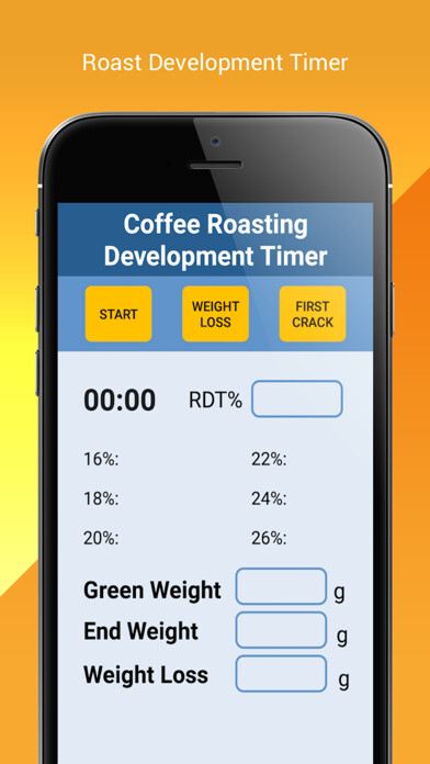 Emulate iPhone app Coffee Roasting RDT Timer using MyAndroid Emulate iPhone app Coffee Roasting RDT Timer using MyAndroid