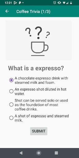 Run android online APK Coffee Trivia from MyAndroid or emulate Coffee Trivia using MyAndroid Run android online APK Coffee Trivia from MyAndroid or emulate Coffee Trivia using MyAndroid