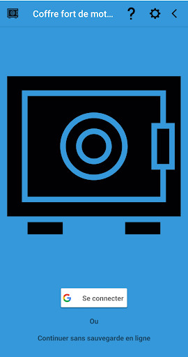 Run android online APK Coffre fort de mots de passe from MyAndroid or emulate Coffre fort de mots de passe using MyAndroid