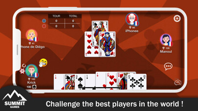 Emulate iPhone app Coinche online using MyAndroid
