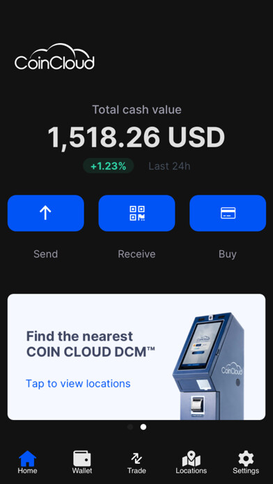 Emulate iPhone app Coin Cloud: Wallet using MyAndroid Emulate iPhone app Coin Cloud: Wallet using MyAndroid