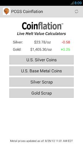 Run android online APK Coinflation - Gold & Silver Melt Values from MyAndroid or emulate Coinflation - Gold & Silver Melt Values using MyAndroid Run android online APK Coinflation - Gold & Silver Melt Values from MyAndroid or emulate Coinflation - Gold & Silver Melt Values using MyAndroid