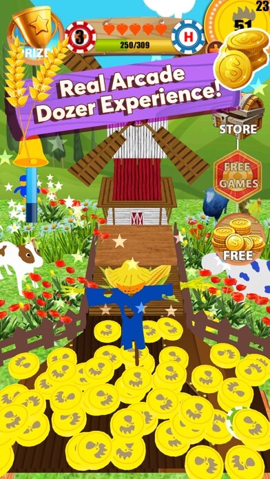 Emulate iPhone app Coin Pusher Seasons- World Arcade Prize Dozer Game using MyAndroid