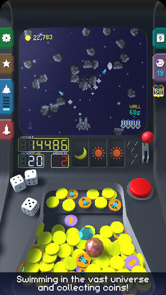 Run android online APK Coin Pusher -Space Explorer- from MyAndroid or emulate Coin Pusher -Space Explorer- using MyAndroid