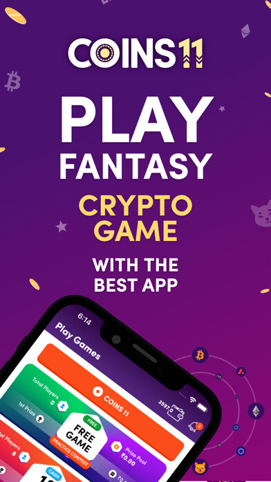 Emulate iPhone app Coins11 - Crypto Fantasy Game using MyAndroid