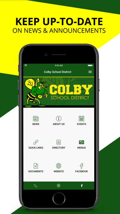 Emulate iPhone app Colby School District using MyAndroid