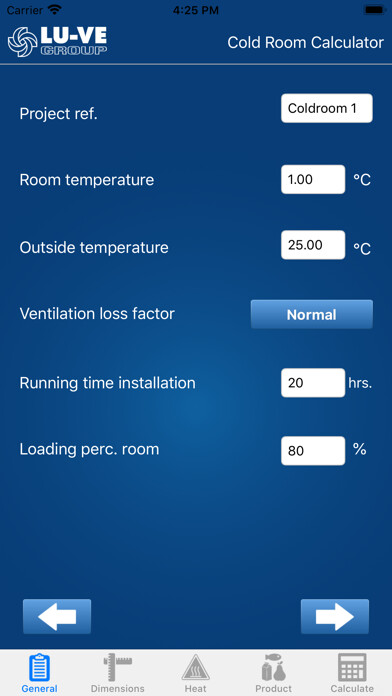 Emulate iPhone app Cold Room Calculator using MyAndroid Emulate iPhone app Cold Room Calculator using MyAndroid