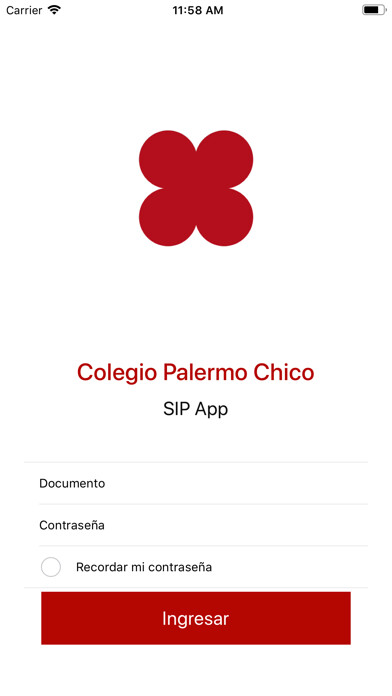 Emulate iPhone app Colegio Palermo Chico using MyAndroid